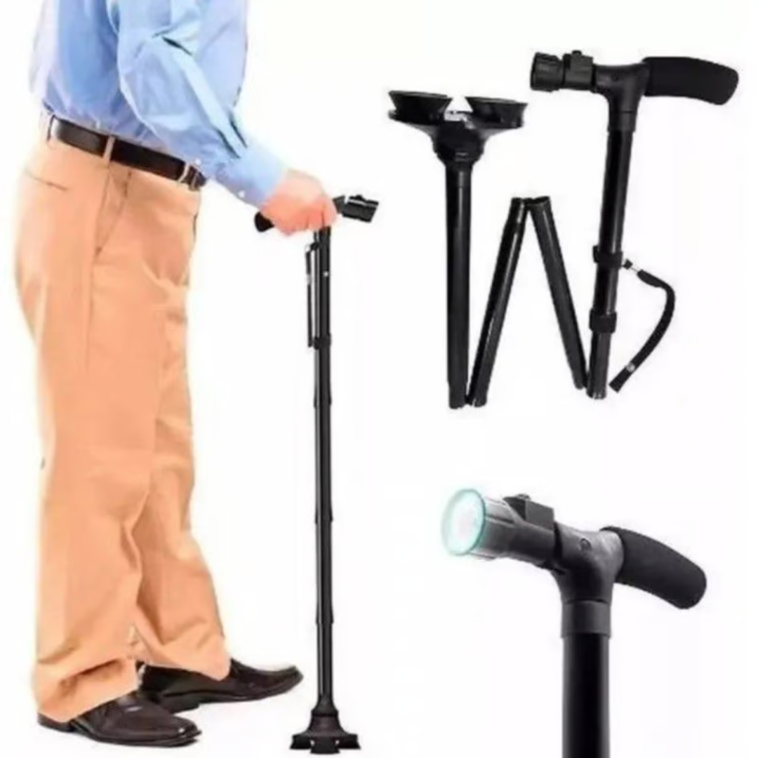 Bastón Para Caminar Plegable Con Luz LED